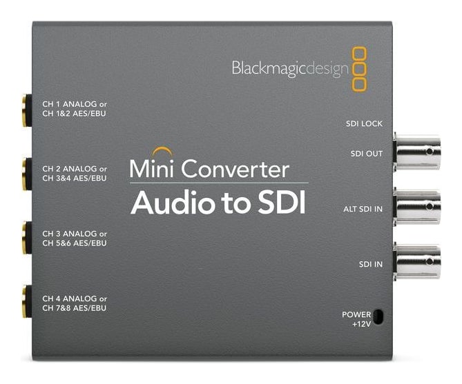 Mini Converter Audio to SDI – Štirje analogni kanali ali osem AES/EBU