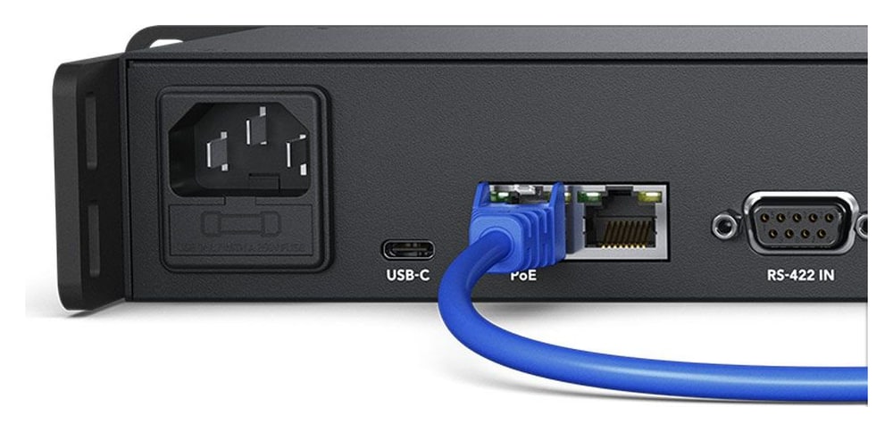 Blackmagic Videohub Smart Control Pro – Ethernet s PoE+ in prehodnim priključkom
