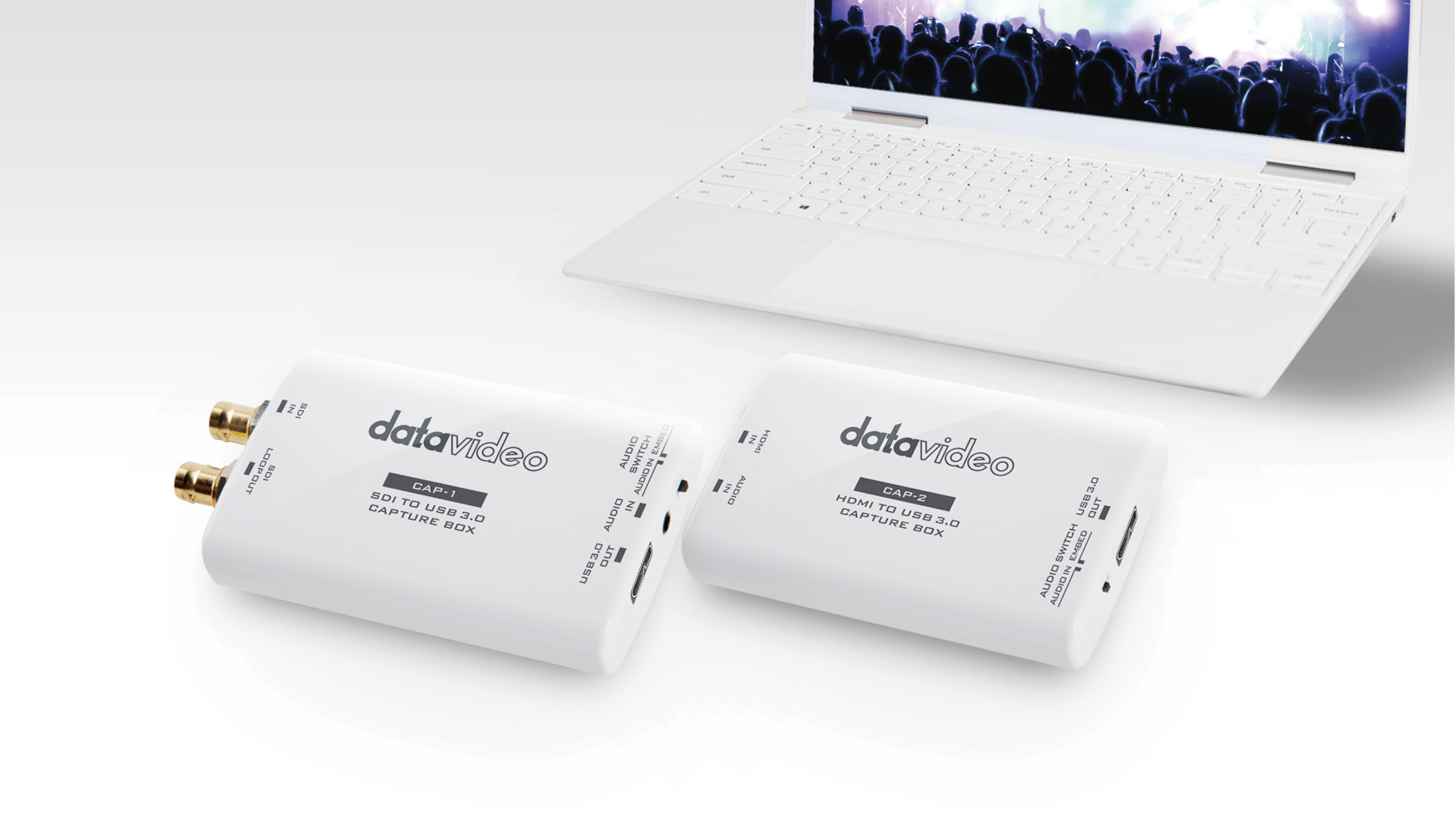 Povezava modelov Datavideo CAP-1 in CAP-2 s prenosnikom