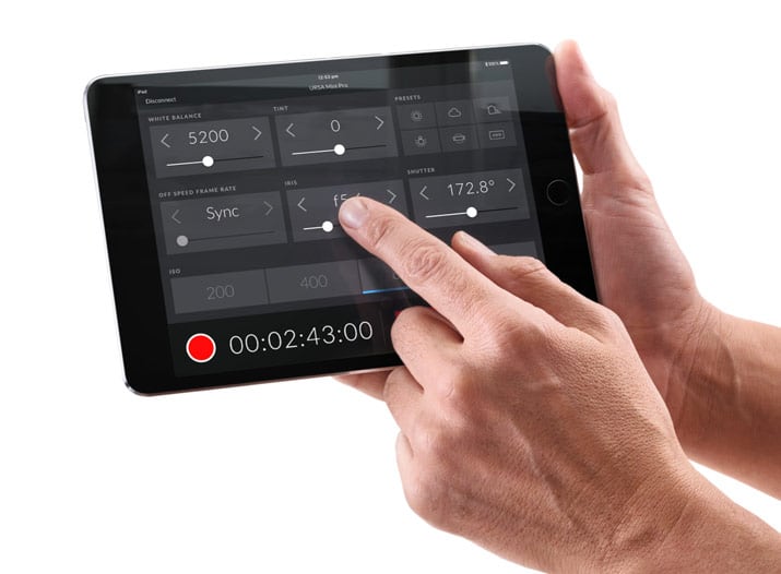 Blackmagic URSA Mini Pro 12K – Upravljanje prek Bluetootha