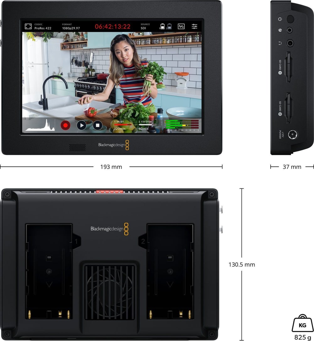 Video Assist 7″ 3G – Mere in teža