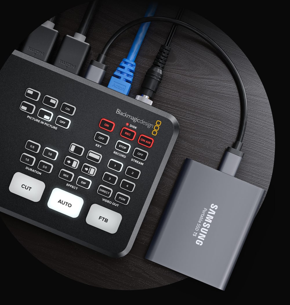 ATEM Mini Pro ISO – Snemanje na diske USB