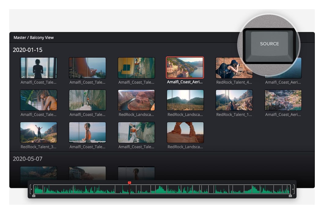 DaVinci Resolve Speed Editor – Izvorni trak