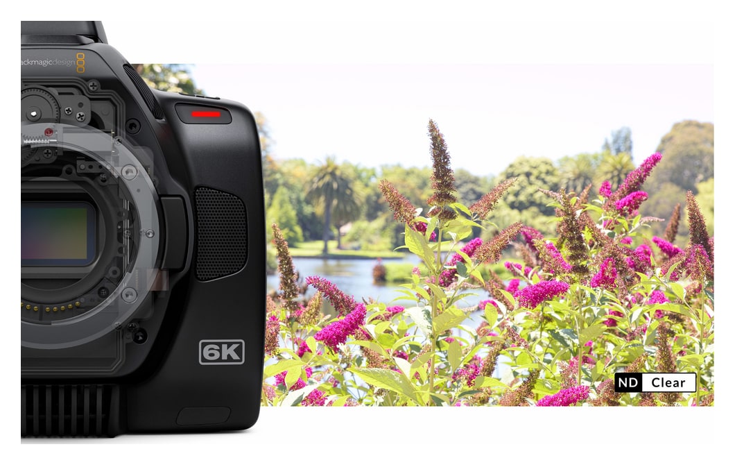 Blackmagic Pocket Cinema Camera 6K Pro – Vgrajeni filtri ND