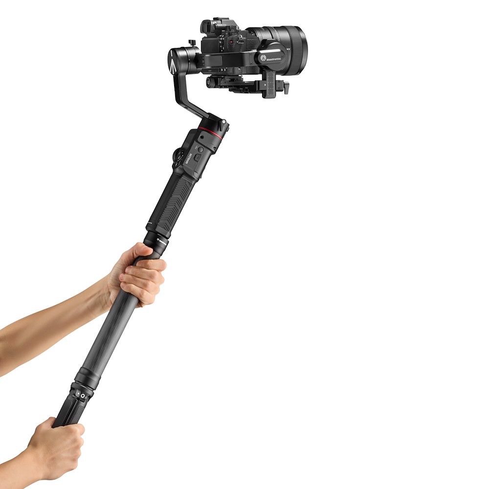 Manfrotto MVGEXT pri običajnem držanju stabilizatorja