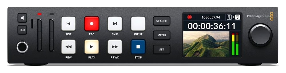 HyperDeck Studio HD Plus – Dva snemalnika v eni enoti omare