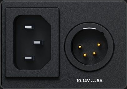 HyperDeck Studio HD Plus – Napajanje AC in DC prek XLR