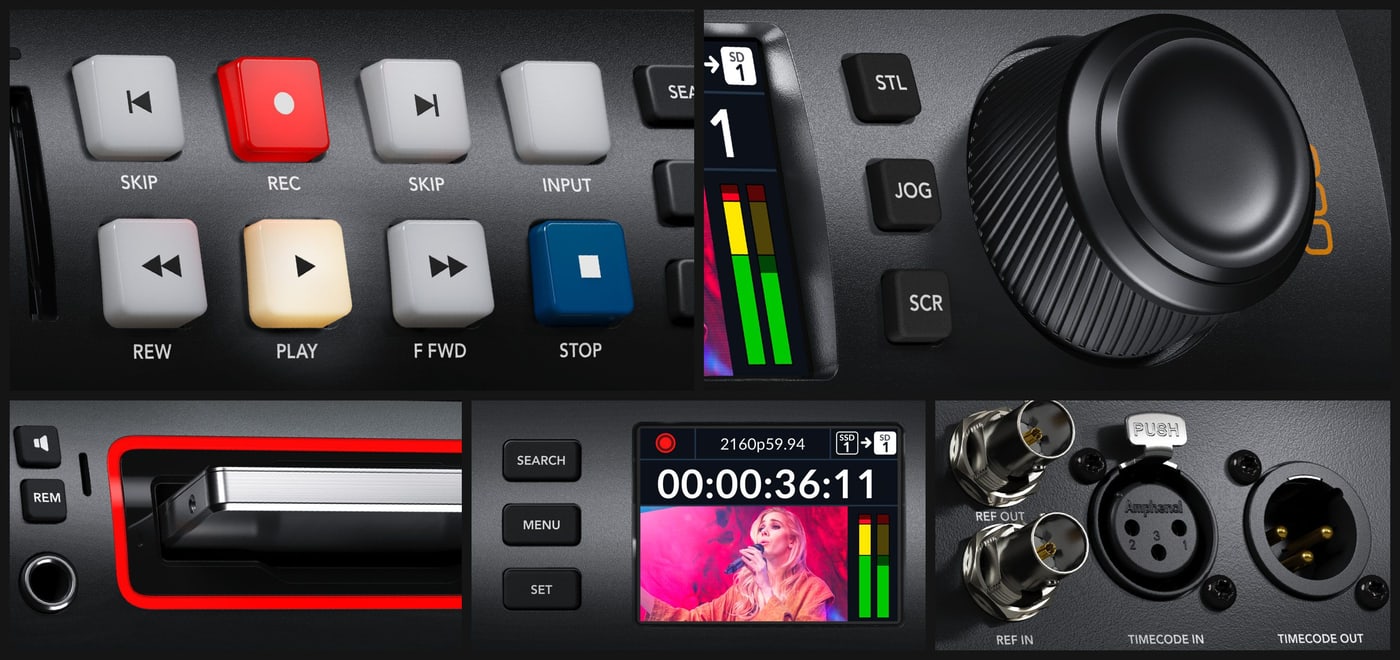HyperDeck Studio 4K Pro – Kovinski iskalni kolešček s sklopko