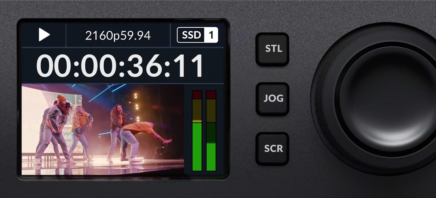 HyperDeck Studio 4K Pro – Barvni zaslon stanja