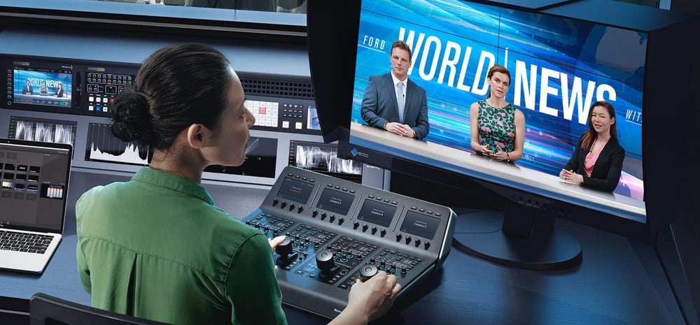 Blackmagic URSA Broadcast G2 – Studijska kamera, ki jo upravlja mešalnik ATEM