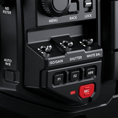 Blackmagic URSA Broadcast G2 – Upravljanje na otip in statusni zaslon