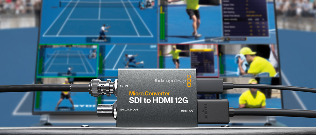 Blackmagic Micro Converter SDI na HDMI 12G v nadzorni postavitvi