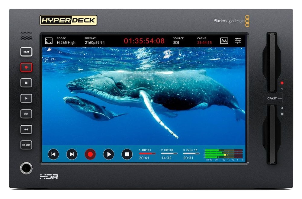 HyperDeck Extreme 4K HDR – Sodoben dizajn s klasičnim upravljanjem