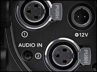 Blackmagic Pocket Cinema Camera 6K G2 – Dva vhoda mini XLR s fantomskim napajanjem
