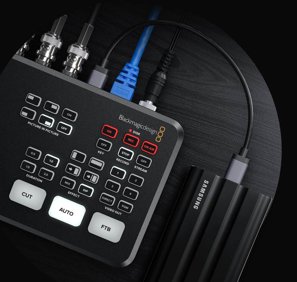 ATEM SDI Pro ISO – Snemanje na diske USB