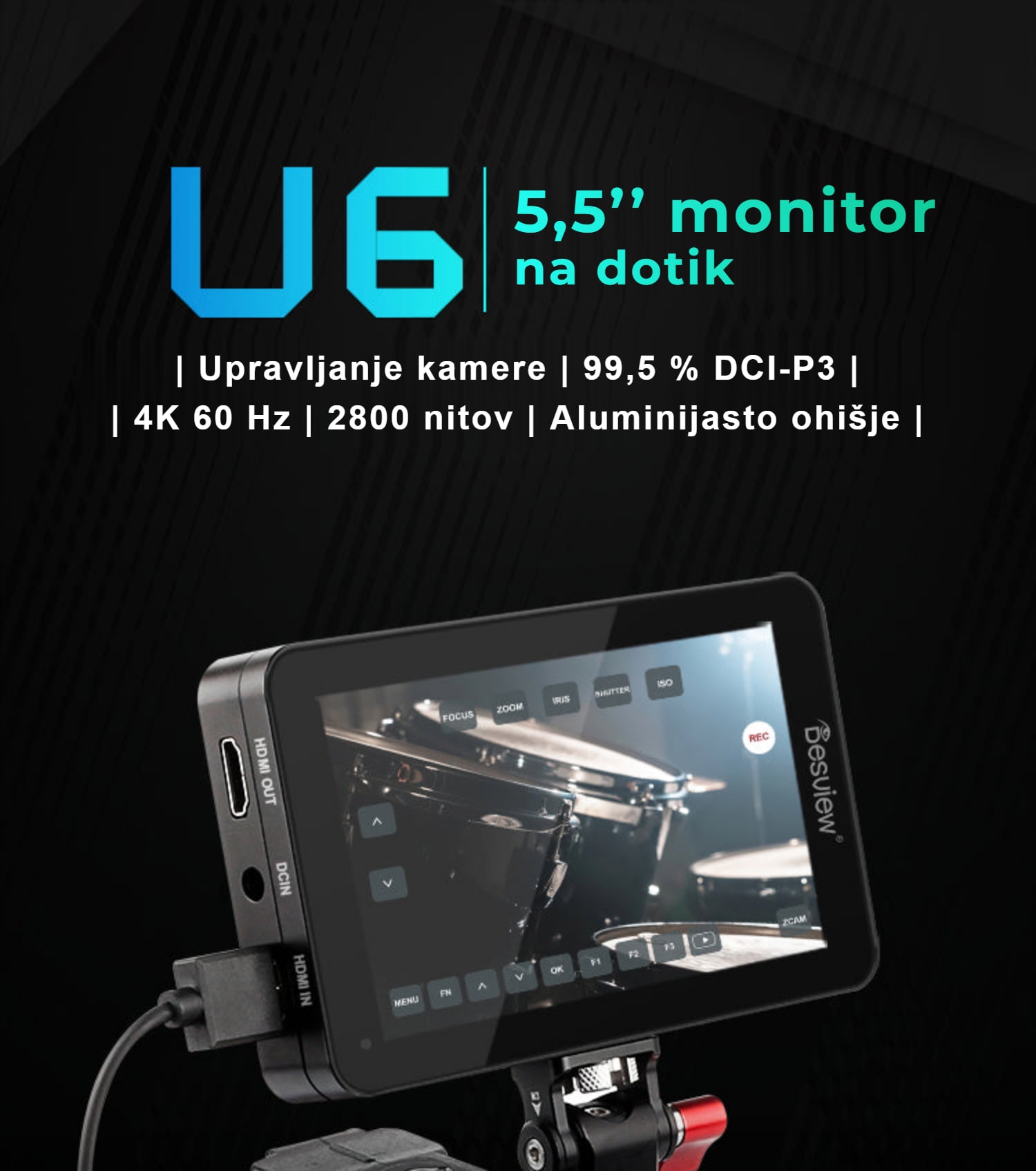 Desview U6 – 5,5" monitor na dotik