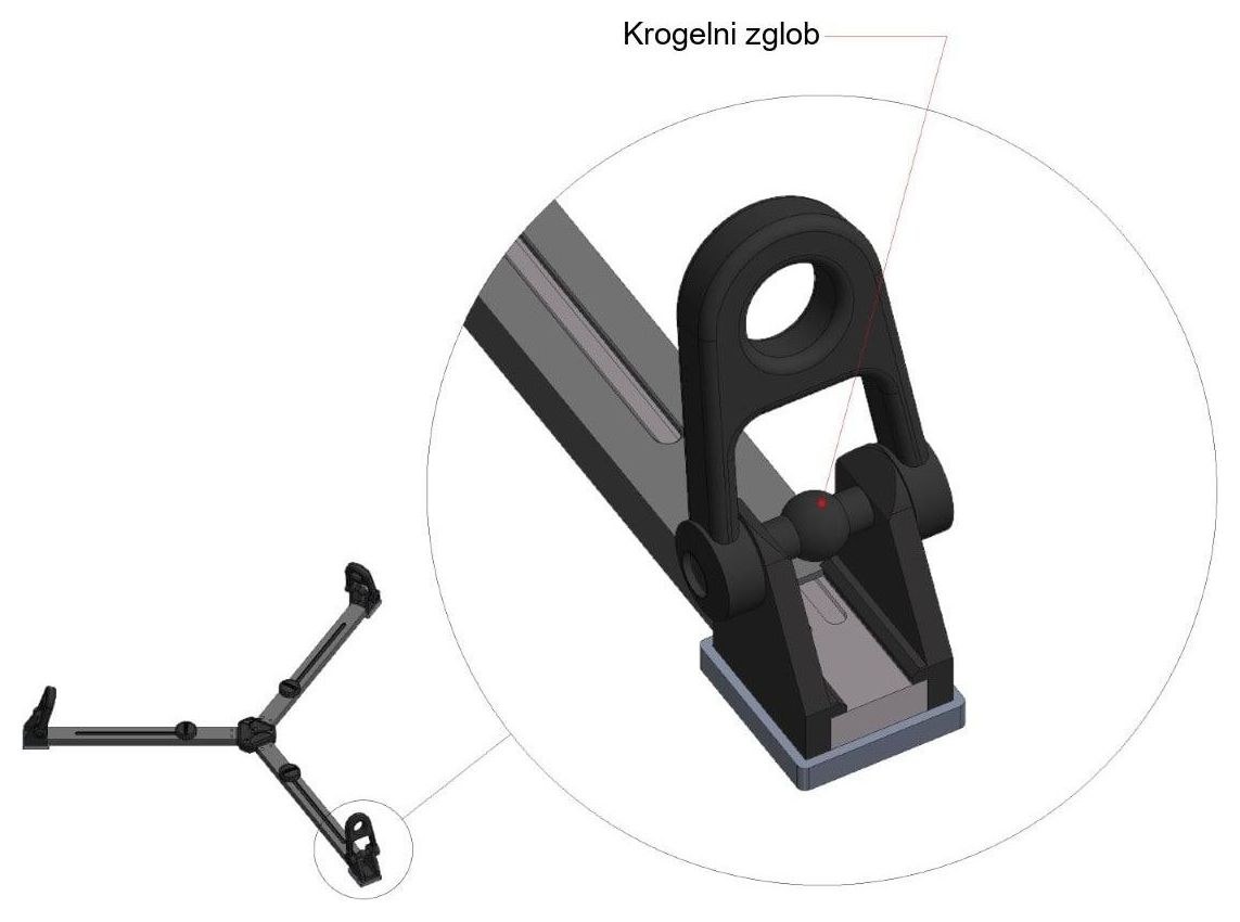 Cartoni S832 talni razpornik Standard – Krogelni zglob