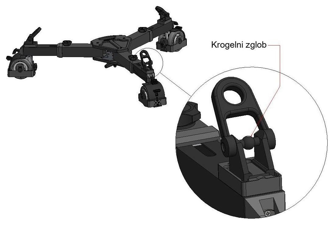 Cartoni D837/A voziček Studio, raztegljiv – Krogelni zglob