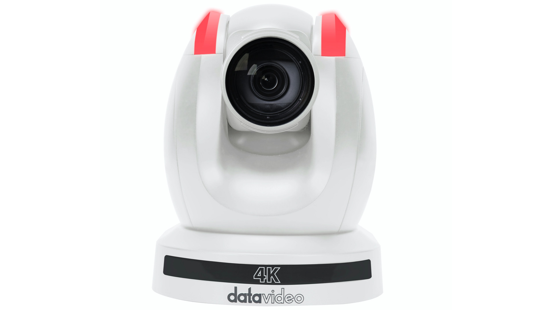 Sprednji pogled na belo kamero Datavideo PTC-285