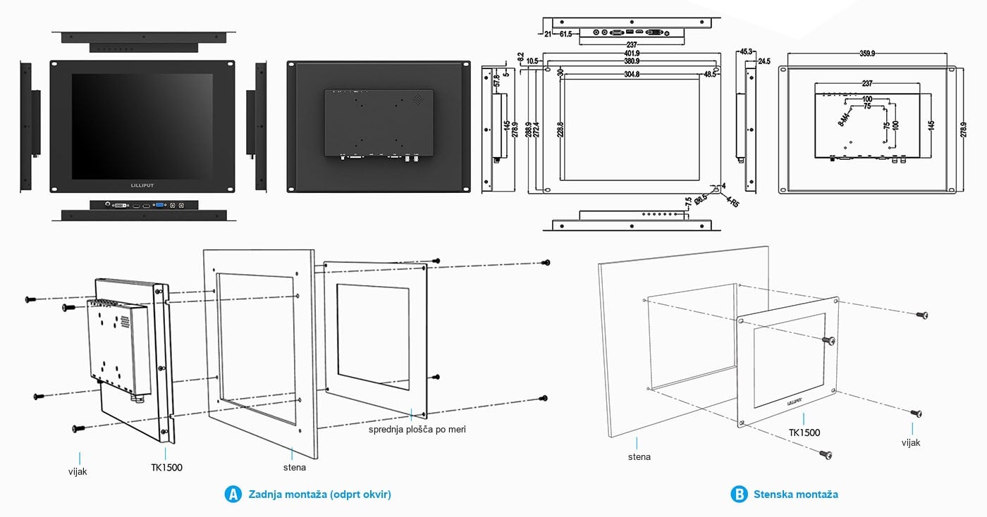 Lilliput TK1500-NP/C – infografika 1