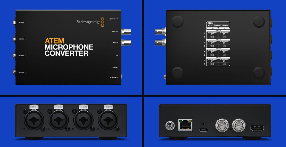 ATEM Microphone Converter – Kombinirani vhodi XLR/TRS