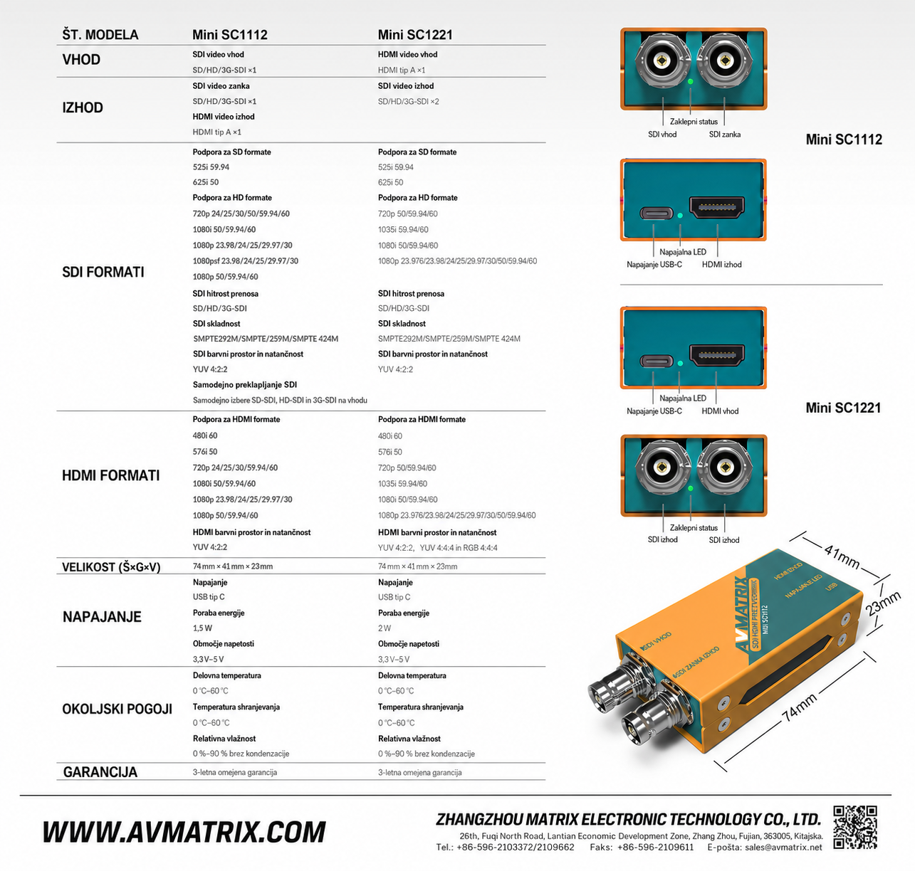 AVMATRIX Mini SC1112 – infografika 5