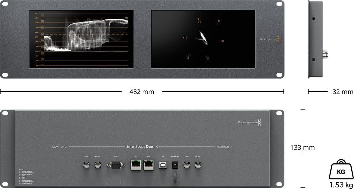 SmartScope Duo 4K – Mere in teža