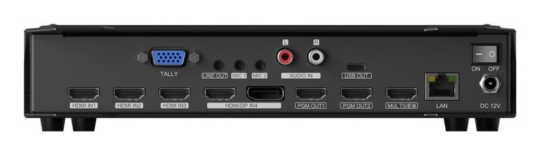 AVMATRIX HVS0401U – Priključki na zadnji plošči