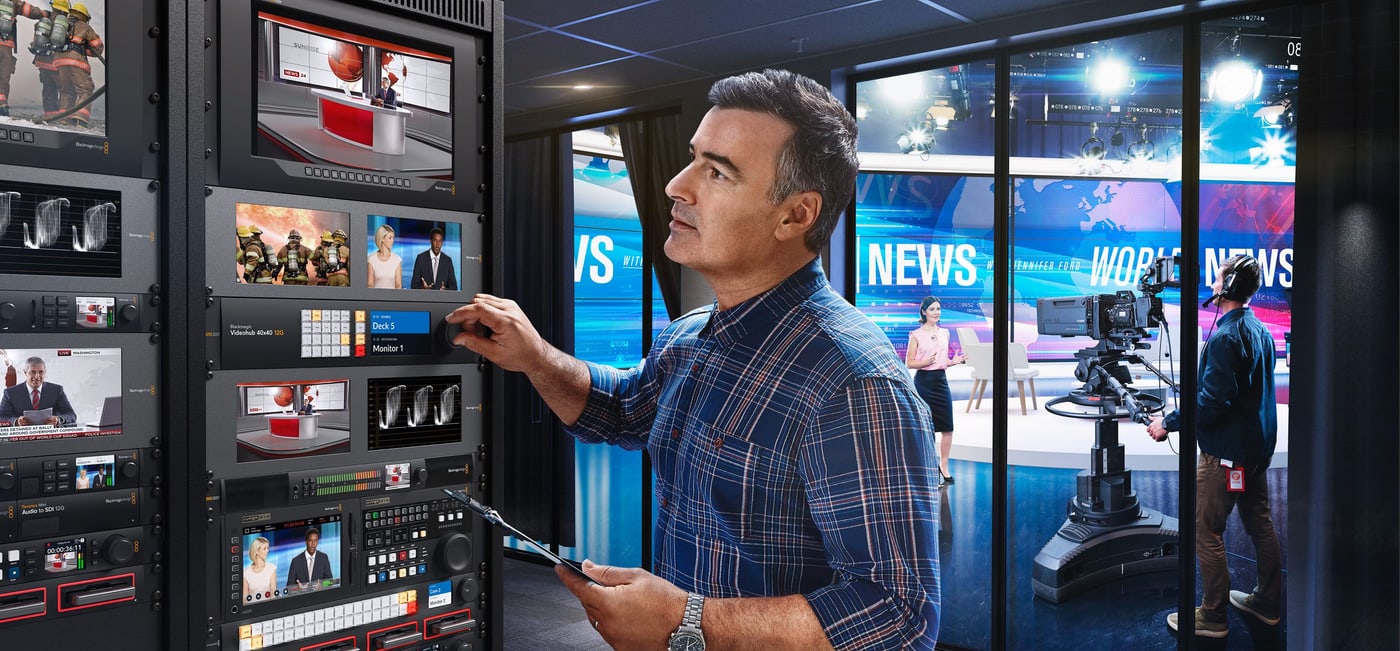Blackmagic Videohub 40x40 12G – Usmerjanje brez prestavljanja kablov