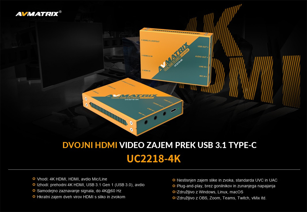 AVMATRIX UC2218-4K – infografika