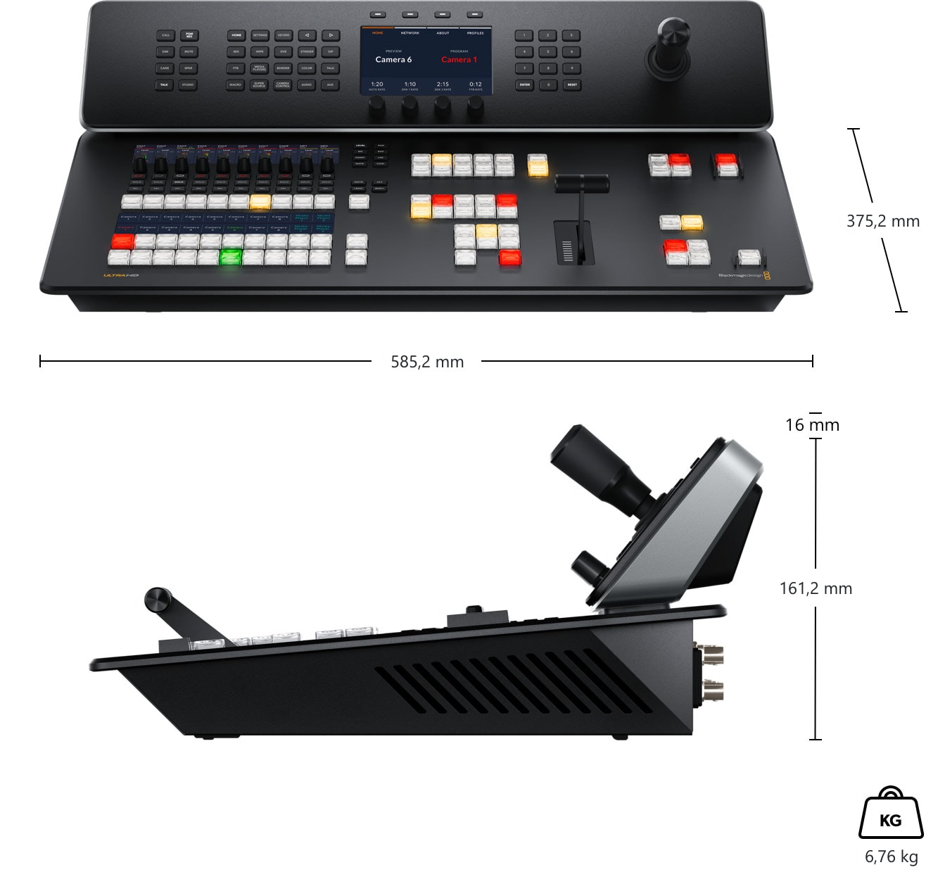 ATEM Television Studio 4K8 2TB – Mere in teža