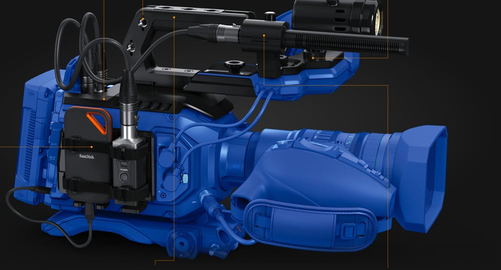 Blackmagic Design URSA Broadcast ENG Kit – Stranska ležišča za dodatno opremo