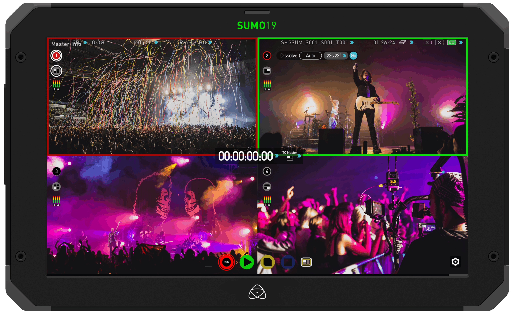 Atomos Sumo 19SE med preklapljanjem več kamer