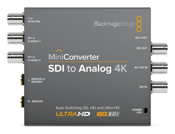 Mini Converter SDI to Analog 4K – Komponentni, S-Video in kompozitni