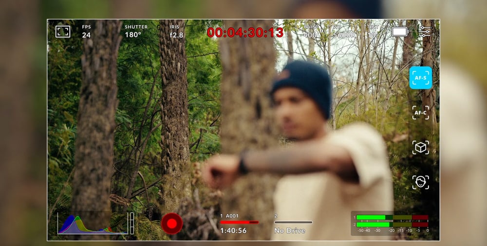 Blackmagic Cinema Camera 6K – Samodejno ostrenje z zaznavanjem obraza
