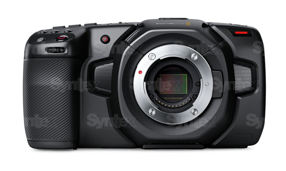 Zadnji pogled na Blackmagic Pocket Cinema Camera 4K z zaslonom na dotik