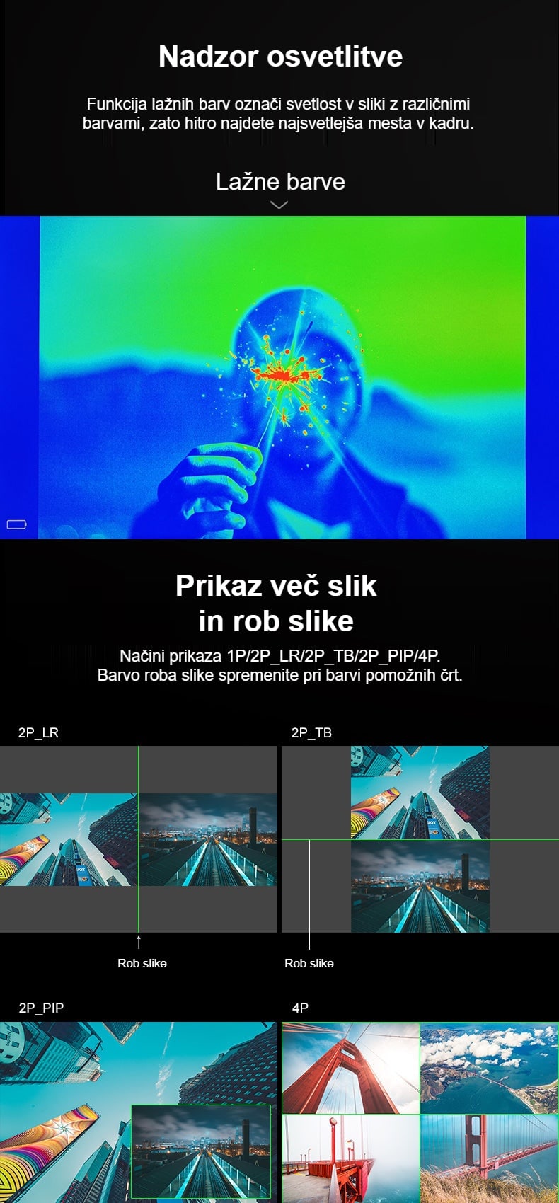 Lažne barve in rob slike