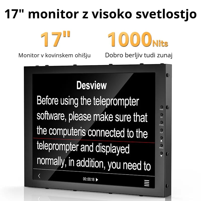 17" monitor s svetlostjo 1000 cd/m²