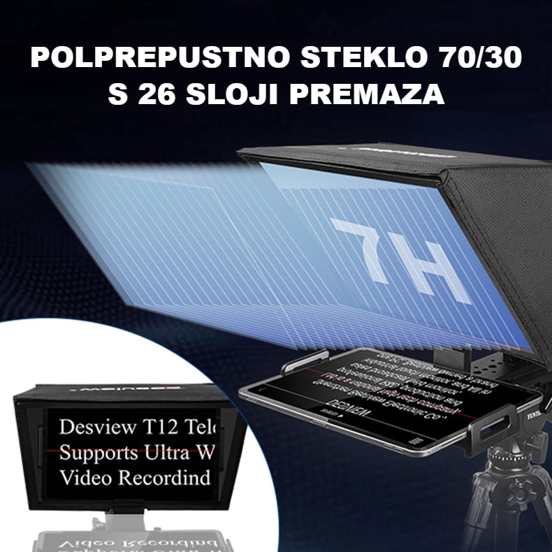 Polprepustno steklo 70/30 s 26 sloji
