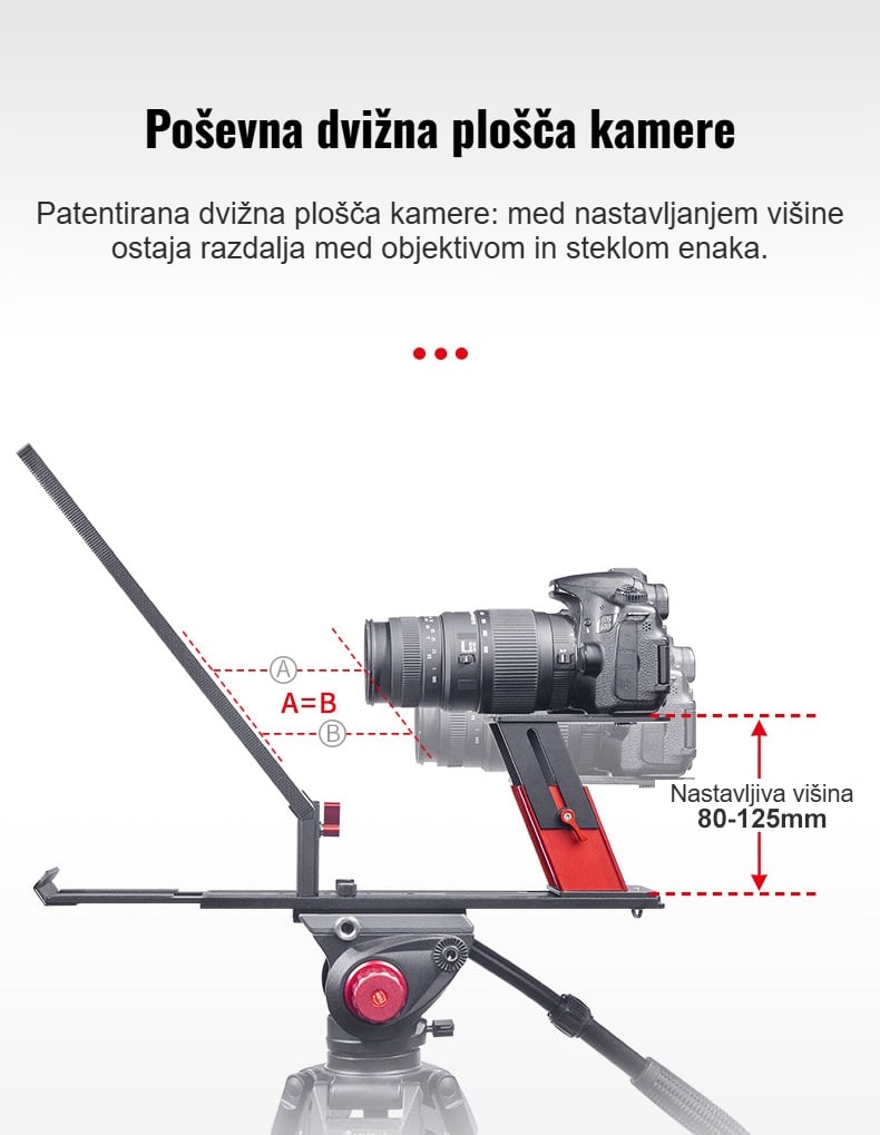 Poševna dvižna plošča kamere