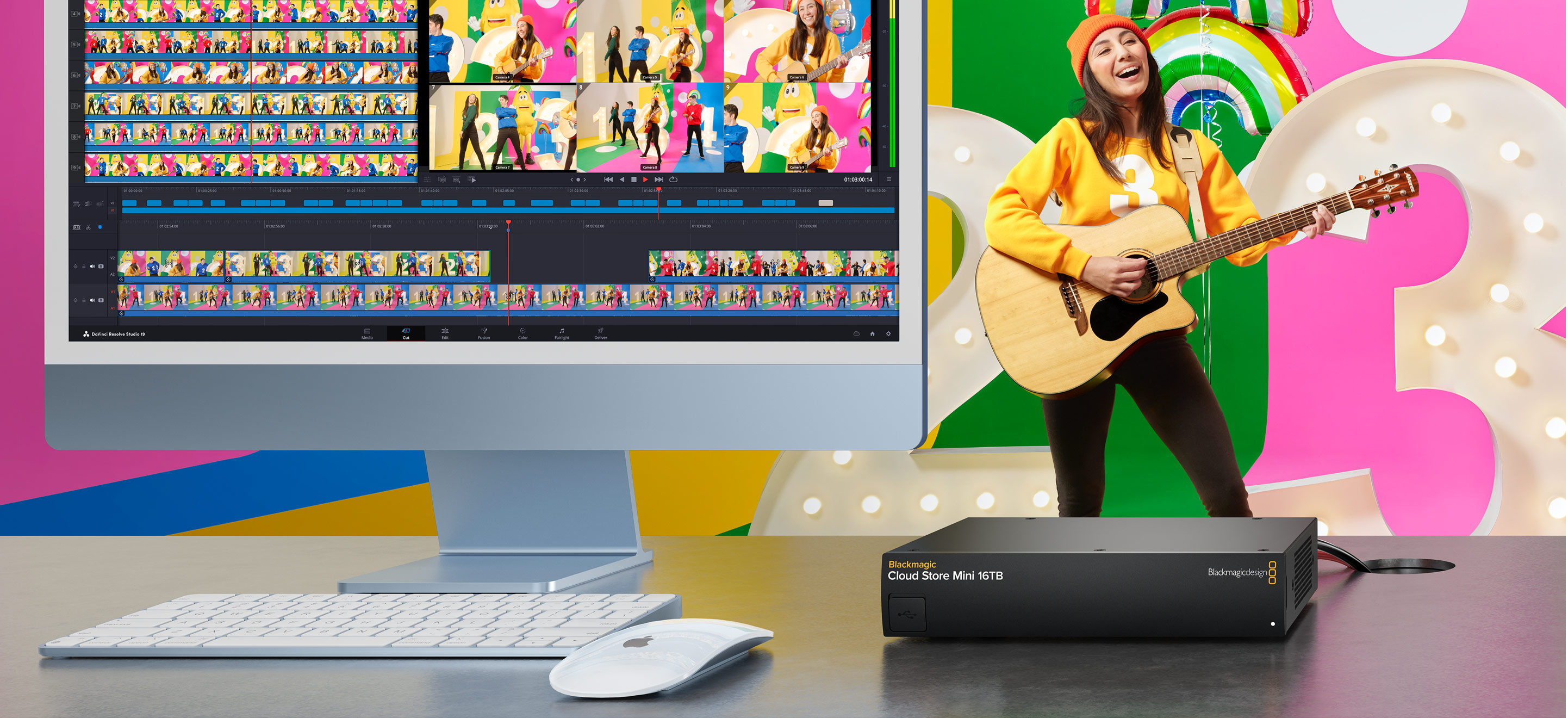 Blackmagic Cloud Store Mini 16TB v postprodukcijskem delovnem toku DaVinci Resolve