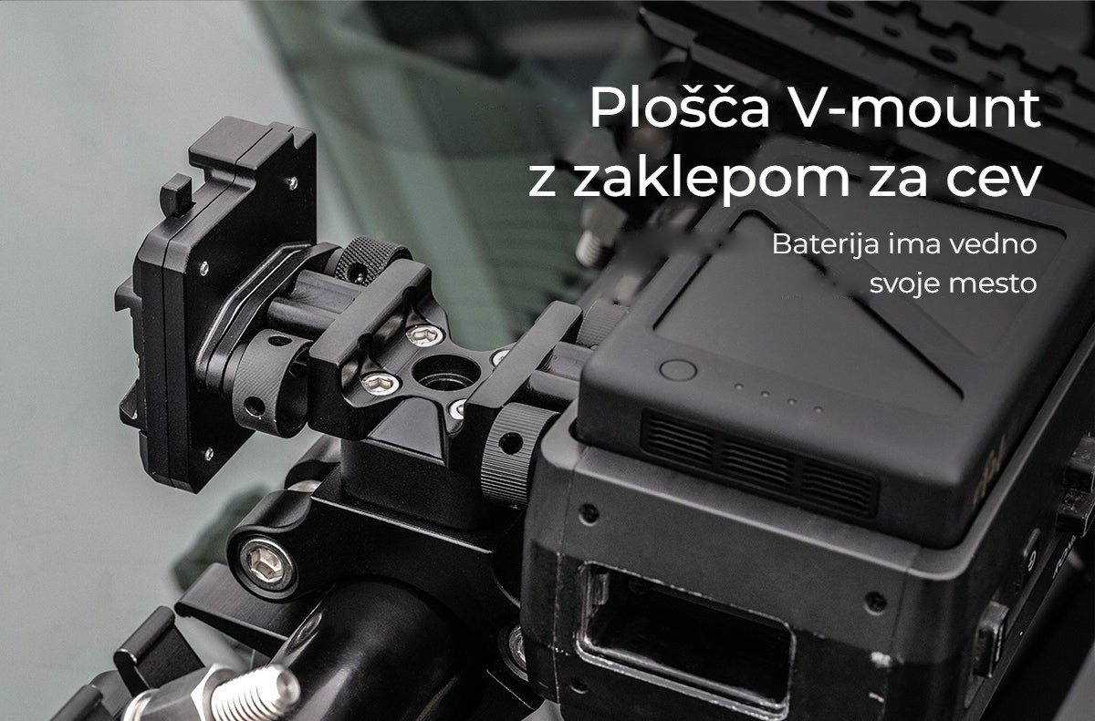 Plošča V-mount z zaklepom za cev