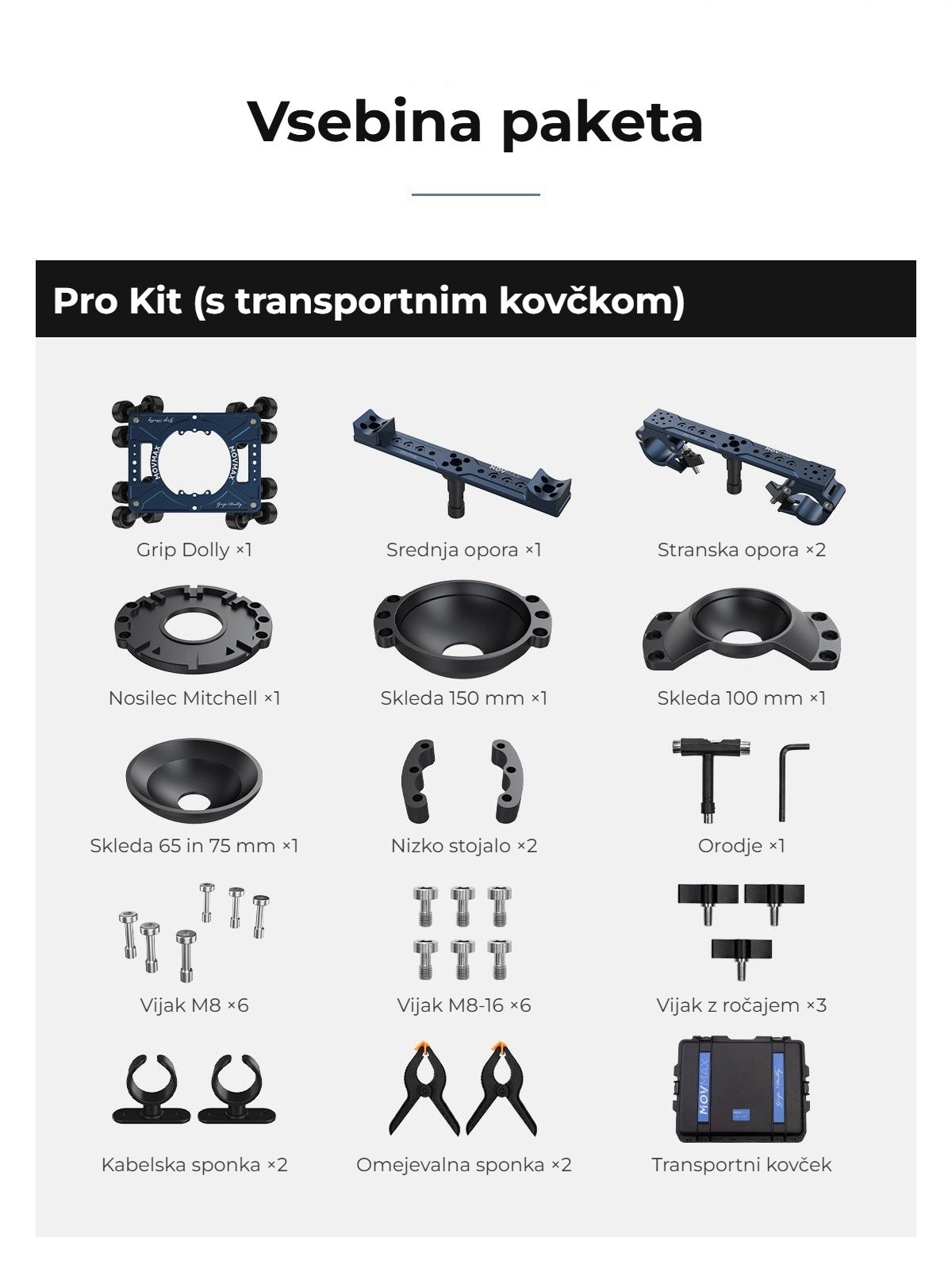 Vsebina kompleta Pro Kit
