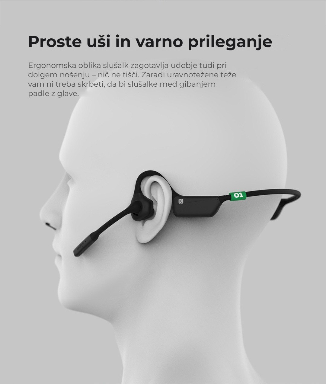 Proste uši, varno prileganje