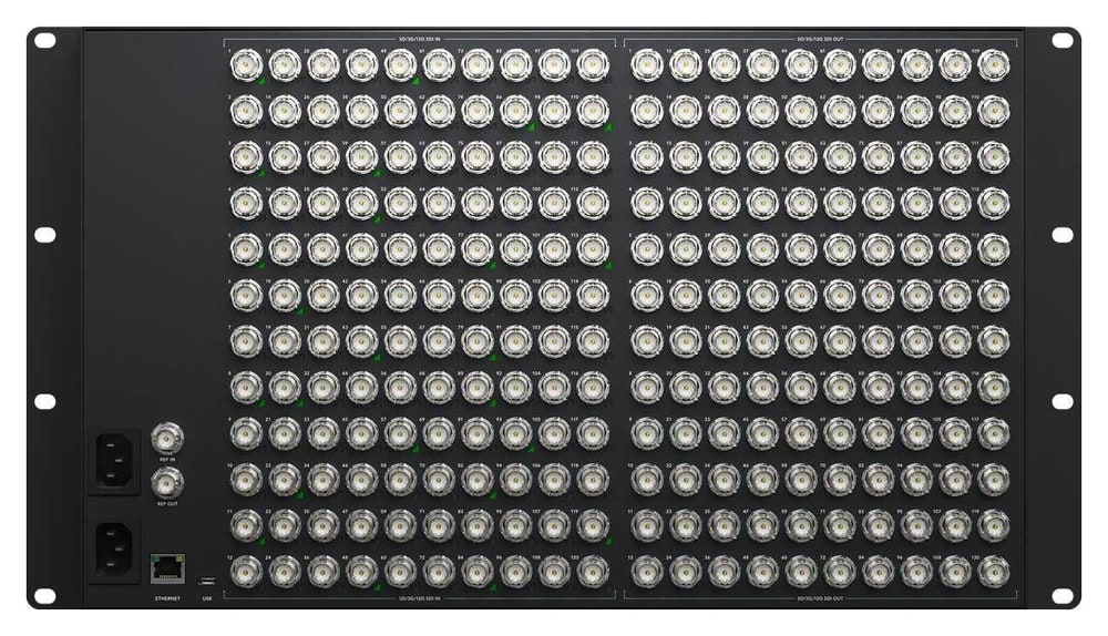 Blackmagic Videohub 120x120 12G – Lučka LED pri vsakem vhodu