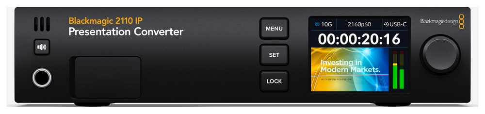 Blackmagic 2110 IP Presentation Converter – Sprednji USB-C in upravljanje