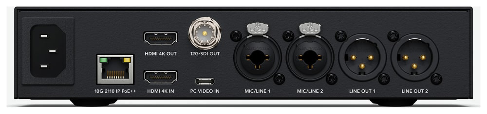 Blackmagic 2110 IP Presentation Converter – HDMI, USB-C, XLR in 10G Ethernet na enem mestu