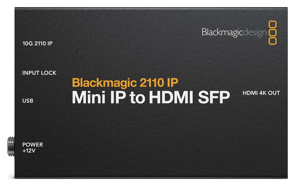 Blackmagic 2110 IP Mini IP to HDMI SFP – Vhod IP, slika na HDMI
