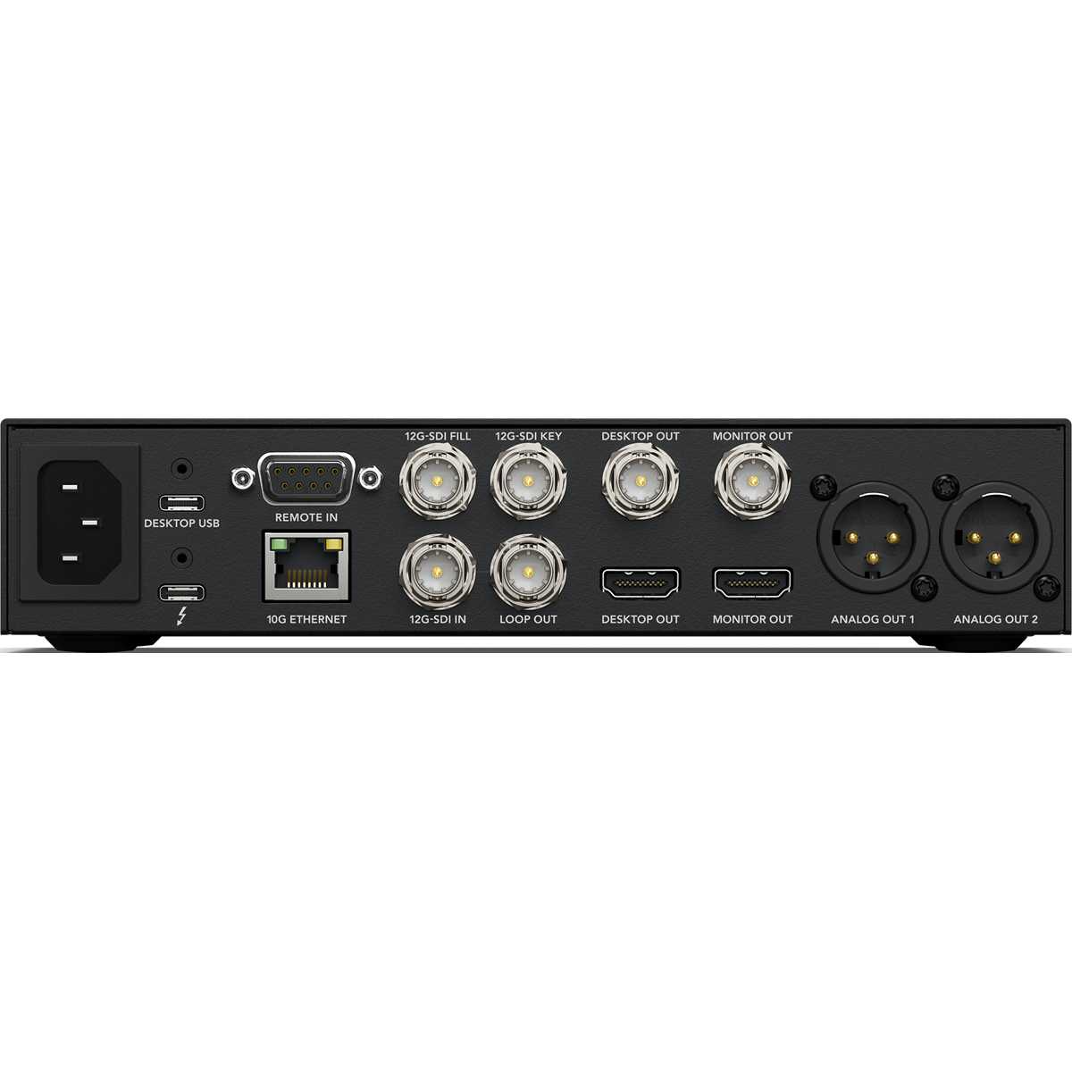 Blackmagic Media Player 10G, pogled od zadaj
