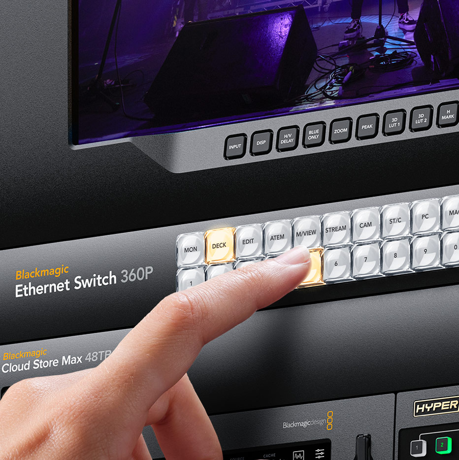 Blackmagic Ethernet Switch 360P – Usmerjanje kot pri Videohubu